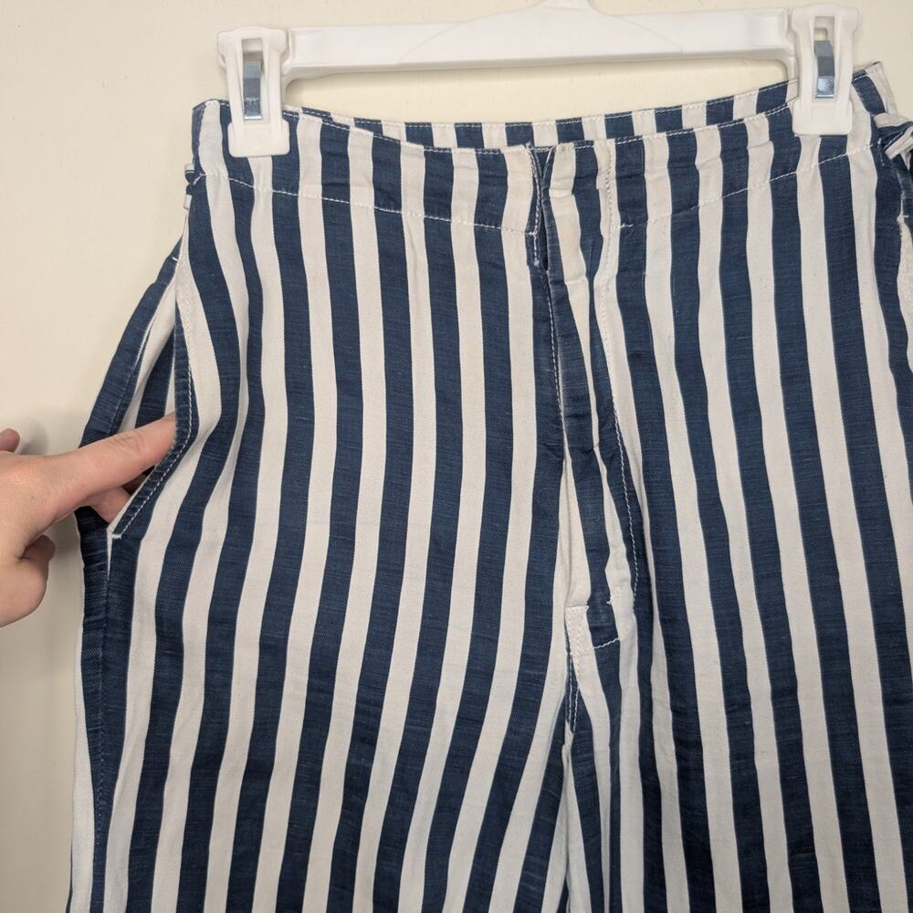 Mother Denim The Cinch Greaser Wide Leg Pant in Sea Daze Stripes, Size 27 - Picture 3 of 10